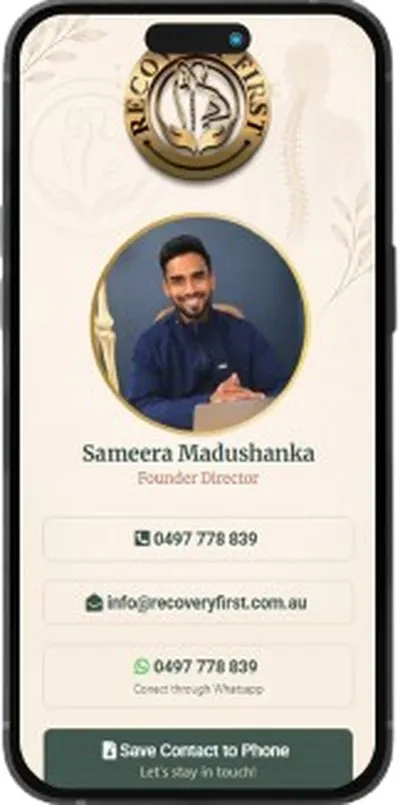 Recovery First digital business card