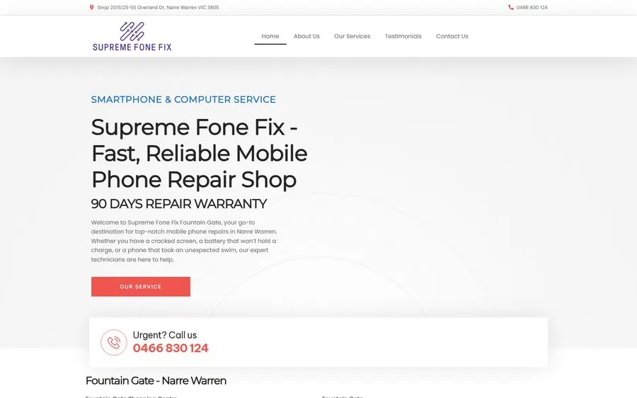 Superphone homepage screenshot